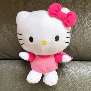 Hello kitty stuffed 7 in kitty with pink dress and bow
